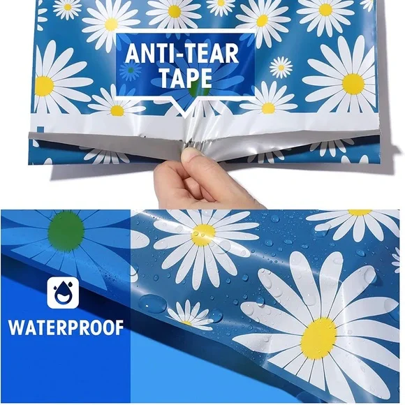 Blue Daisy Poly Mailers 10x13 Pack of 25 - Picture 3 of 7